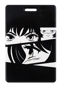 Купить Чехол для карточек вертикальный Аниме ч/б Кадры манги (ДК2024-454) — Фото №1