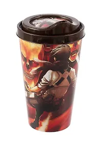 Купить Стакан с крышкой Атака титанов Микаса (пластик) (550 мл) — Фото №1