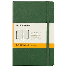 Купить Записная книжка Moleskin Classic Pocket, твёрдая обложка, зелёная, 96 листов, А6 — Фото №1