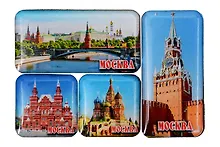Купить Набор магнитов-пазл "Москва. Набережная. Кремль" (Москва) (46х69) (033-19-3) — Фото №1