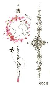 Купить Тату "Цветы" (2вида) (6х10,5см) — Фото №1