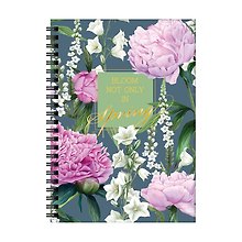 Купить Тетрадь 120л кл. "La Fleur. Spring" 7БЦ, спираль, мат.текст.ламинация, тисн.фольгой — Фото №1