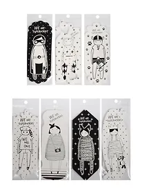 Купить Закладки бумажные Человечек черно-белые (004027) — Фото №1