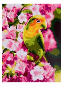 Купить Набор для творчества. Алмазная мозаика "Весенний попугайчик", 30х40 см — Фото №1