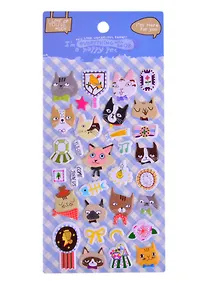 Купить Наклейки зефирные Party Котики (Yls-008)(9,5*20.5) — Фото №1