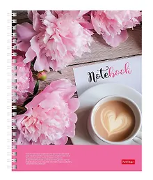 Купить Тетрадь 100л кл. "Нежные пионы" спираль, обложка с карманом, УФ-лак — Фото №1