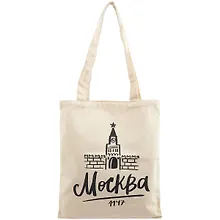 Купить Сумка Москва Кремль (бежевая) (текстиль) (40х32) (СК2020-32) — Фото №1