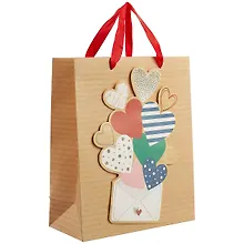Купить Пакет А4 32*26*12 Letter with love жен., бум.мат.ламинат, аппликация — Фото №1