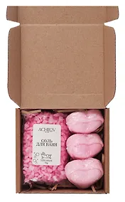 Купить Подарочный мини-набор для ванны (3 бомбочки, 2 соли) (MINI-ROZ) — Фото №1