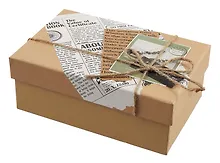 Купить Коробка подарочная "Newspaper" 18*12*7см, картон — Фото №1