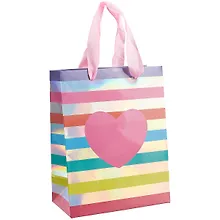 Купить Пакет А5 23*18*10  "Сердечко" жен., бум.мат.ламинат — Фото №1