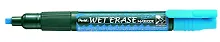 Купить Маркер, Pentel Wet Erase Жидкий мел синий, двусторонний пишущий узел,  2-4мм — Фото №1