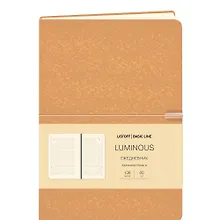 Купить Ежедневник недат. А5 136л "LUMINOUS" золотой песок, иск.кожа, интегр.переплет, торец в цвет обл, на резинке, тонир.блок, ляссе — Фото №1