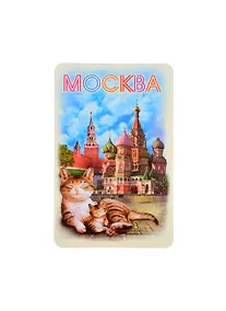 Купить Магнит Москва Кот-котенок-Коллаж винил большой (030-1-18K4) — Фото №1