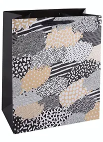 Купить Пакет А4 26*32*12 "Ассиметрия" нейтр., бум., мат.пленка, тиснение — Фото №1