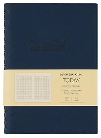 Купить Ежедневник недат. А5 192л "Today"деним, иск.кожа, интегр.переплет, тонир.блок, тисн.фольгой, евроспираль, офсет — Фото №1
