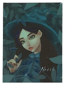 Купить Книга для записей А6 80л кл. "Волшебница" 7БЦ, ламинация soft touch, тиснение фольгой, офсет — Фото №1