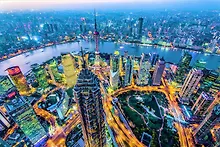 Купить Холст с красками по номерам 40х50см ТМ Рыжий кот Огни небоскребов (21цв.) (Арт. Х-9015) — Фото №1
