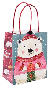 Купить Пакет А6 15.5*12.7*7.5 "Мишка" НГ, бум.мат.ламинат — Фото №1