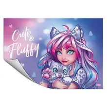 Купить Клеенка для уроков труда "ДЕВУШКА С БАРСОМ" 500*700мм, ПВХ 130мкм, подвес — Фото №1