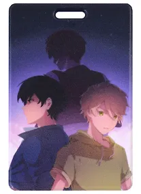 Купить Чехол для карточек вертикальный Аниме Синтонимы Два друга (цветн) (Медина Мирай) (цветная) (ДК2022-417) — Фото №1