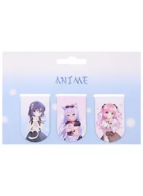 Купить Магнитные закладки Аниме Девушки (Сёдзё) (цветные) (3шт) — Фото №1