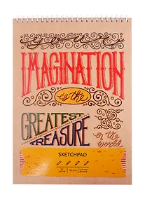 Купить Скетчбук А4 40л "Lettering", 120г/м2, обложка крафт картон, евроспираль — Фото №1