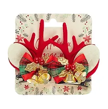 Купить Заколки новогодние Рожки олененка с бантиками и колокольчиками (2шт) (текстиль) (12-06141-P9) — Фото №1