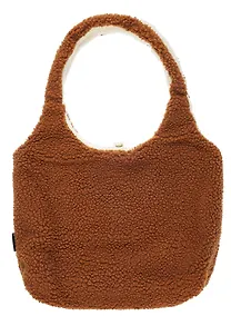 Купить Сумка-шоппер плюшевая двусторонняя (бежевая) (35х40) (12-5769-A2) — Фото №1