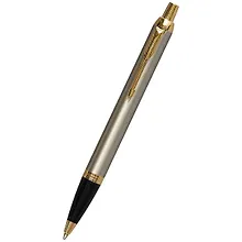Купить Ручка шариковая Parker, IM Brushed Metal GT, подарочная синяя — Фото №1
