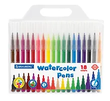 Купить Фломастеры Brauberg, Premium, 18 цветов — Фото №1