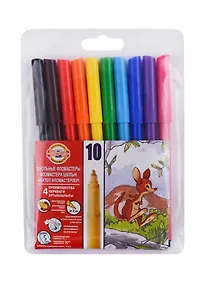 Купить Фломастеры Koh-i-Noor, 10 цветов — Фото №1