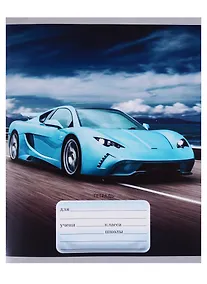 Купить Тетрадь в клетку Unnika, "Машины на закате", 18 листов, в ассортименте — Фото №1