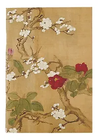 Купить Блокнот А6+ 18л нелин. "Сто цветов (фрагмент «Сакура и красные цветы»)", скоба — Фото №1