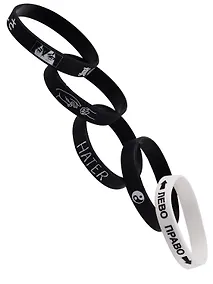 Купить Набор Браслет Аниме Лицо и иероглифы (черный) (силикон) (20,2 см)+Браслет Лево-право (белый) (силикон) (20,2 см)+Браслет Рука и лапка (черный) (силикон) (20,2 см)+Браслет Инь-Ян (черный) (силикон) (20,2 см)+Браслет Hater (черный) (силикон) (20,2 см) — Фото №1