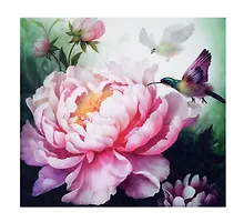 Купить Набор для творчества. Алмазная мозаика с частичной выкладкой на подрамнике "Розовый цветок", 30 х 30 см — Фото №1