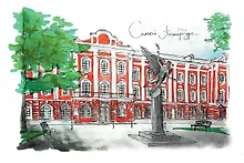 Купить Открытка 10*15см тушь СПб СПбГУ О/010/018 — Фото №1