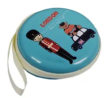 Купить Монетница на молнии Лондон (металл), d=7см, h=3см — Фото №1