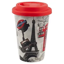 Купить Сувенир Термостакан Лондон, h=14см (с крышкой) d=9см (ПВХ бокс) — Фото №1