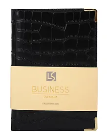 Купить Ежедневник дат. 2026г. А5 176л "Business Premium. Impact" черный, 7Б, иск.кожа, обл.поролон, тв.переплет, мет.уголки, тонир.блок, зол.торец, справ.мат-лы, 2 ляссе, инд.уп — Фото №1