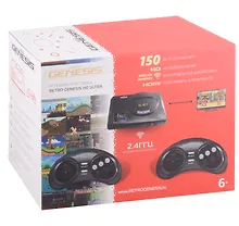 Купить SEGA Retro Genesis HD Ultra+150 игр (2 беспроводных 2.4ГГц джойстика, HDMI кабель) — Фото №1