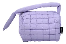 Купить Косметичка стеганная с объёмной ручкой (лавандовая) (текстиль, PU) (20х13) (12-2216-3) — Фото №1