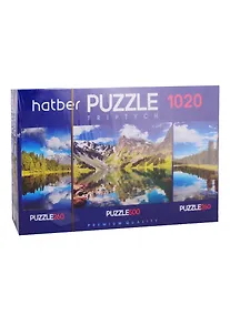 Купить Пазл HATBER Premium 260+500+260 элементов TRIPTYCH 3 картинки в 1 коробке -В тишине гор — Фото №1