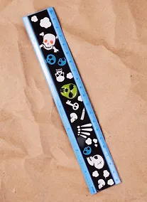 Купить Линейка 20см "Черепа" пластиковая, JJ — Фото №1