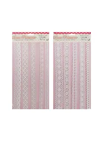 Купить Тесьма на подложке Белая (11022301/11022302) (дл.30см) (5шт) (упаковка) — Фото №1