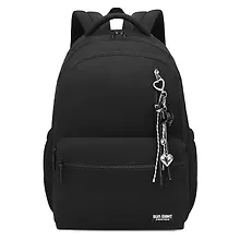 Купить Рюкзак черный "Sun Eight" 47*32*14см, 2 отделение, 5 карманов, с брелоком — Фото №1