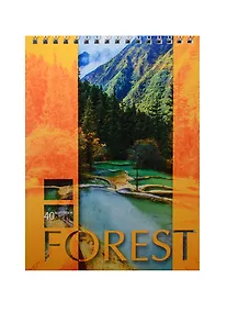 Купить Блокнот А5 40л кл. "Landscapes" карт.обл., гребень, ассорти, БиДжи — Фото №1