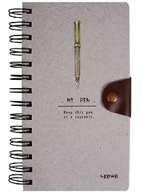 Купить Блокнот "My Pen" на пружине с кнопкой — Фото №1