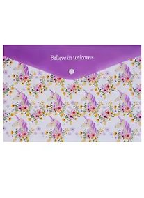 Купить Папка-конверт А4 на кнопке "Believe in unicorns" — Фото №1