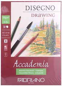 Купить Альбом для зарисовок 29,7*42см 30л "Accademia" склейка, 200г/м2, Fabriano — Фото №1
